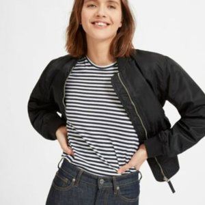 EVERLANE Women's THE COTTON CREW White/Navy Striped T-Shirt - Size XS